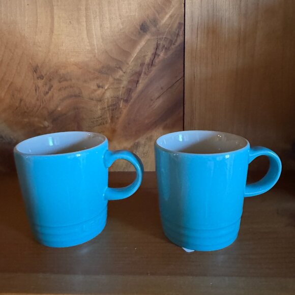 NWT Le Creuset Caribbean Blue 3 oz London Espresso Mugs - Set of Two - Picture 8 of 14